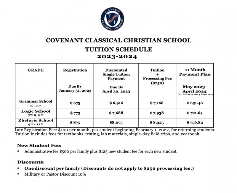 Admissions Covenant Classical Christian